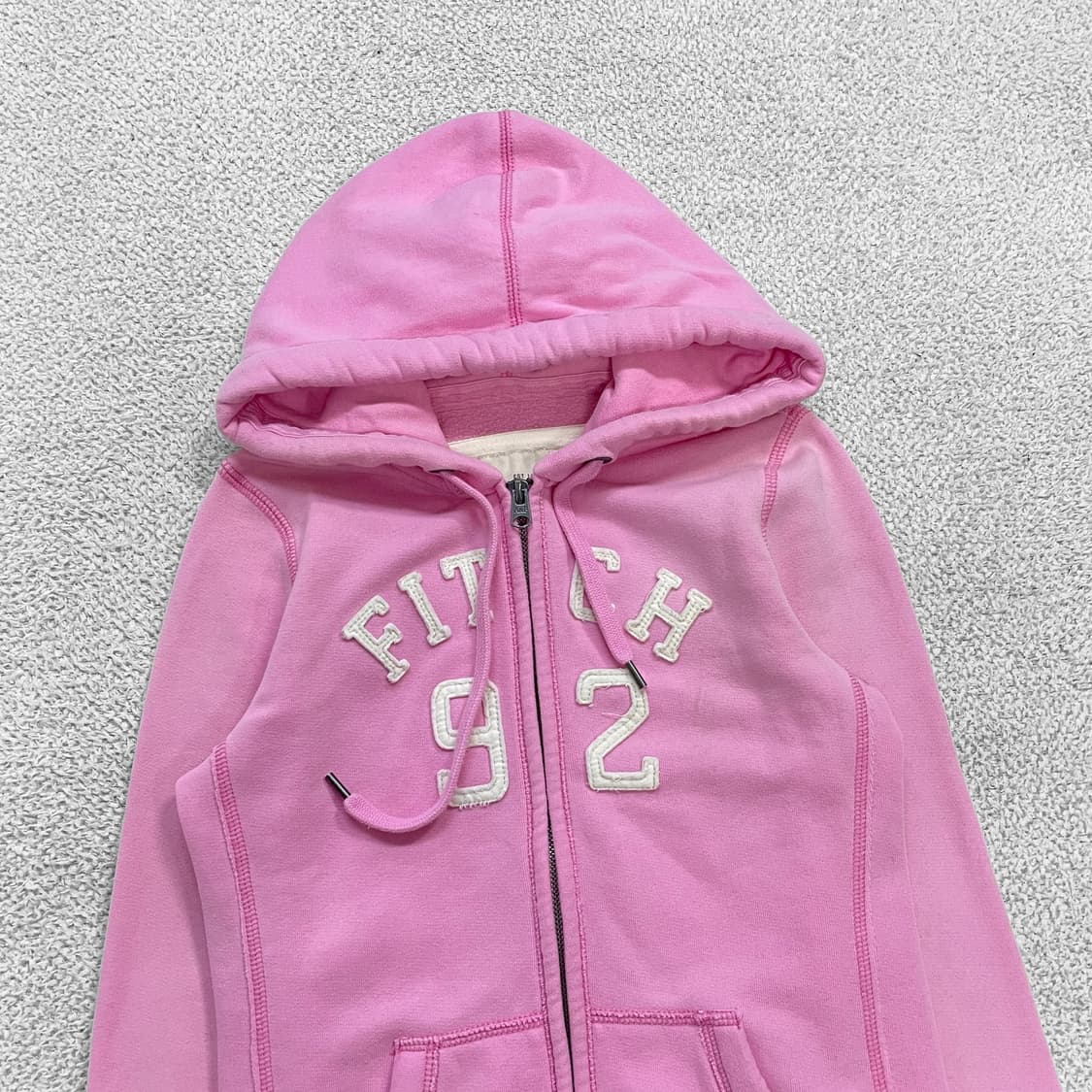 아베크롬비 피치 로고 후드집업 연핑크 상품이미지3