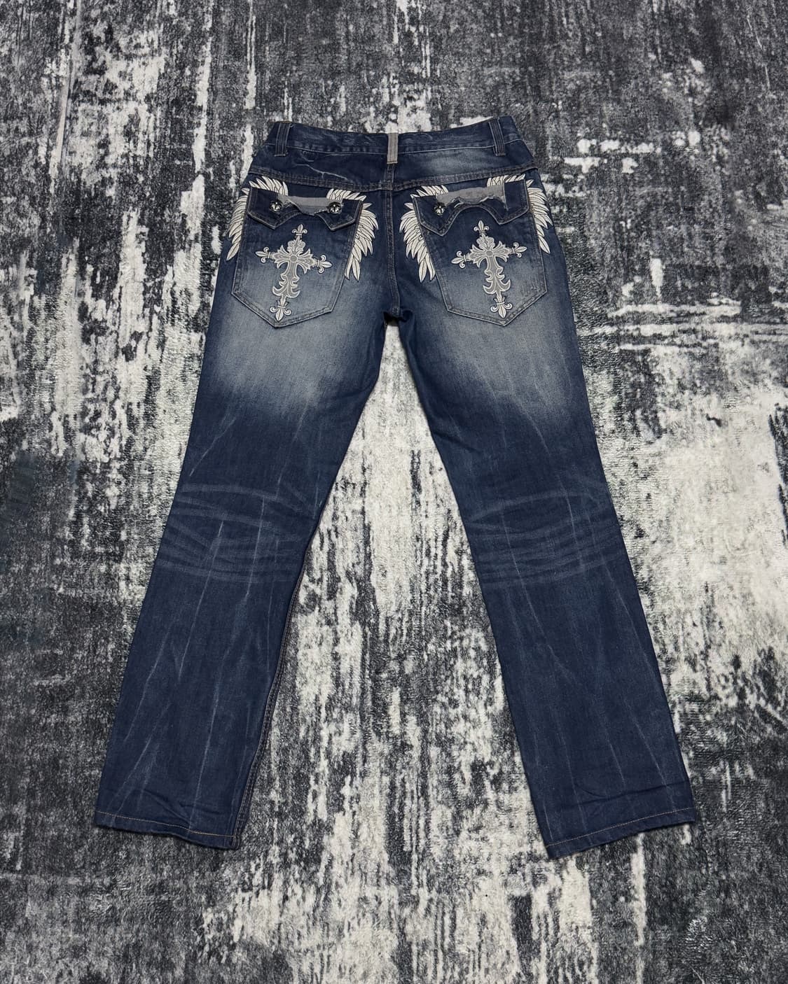 {Day Moon} Wing Cross Embroidery Jeans   상품이미지4