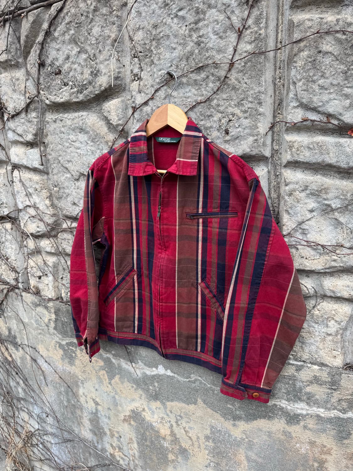 90s 폴로 랄프로렌 빈티지 체크 스윙톱 워크 자켓 상품이미지2