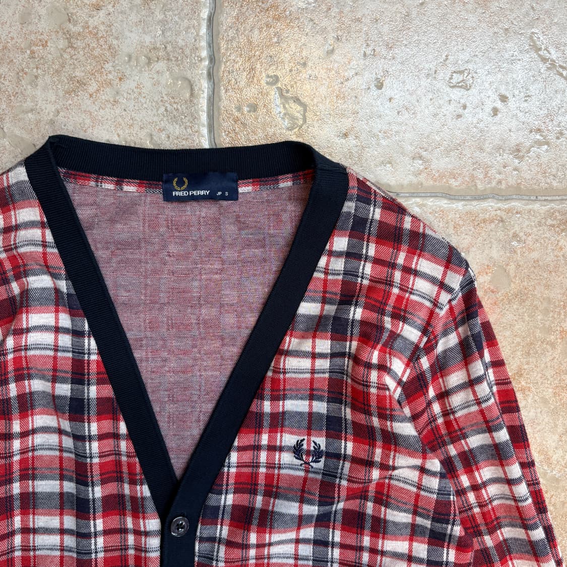 FredPerry ivy check pattern cardigan JP 상품이미지2