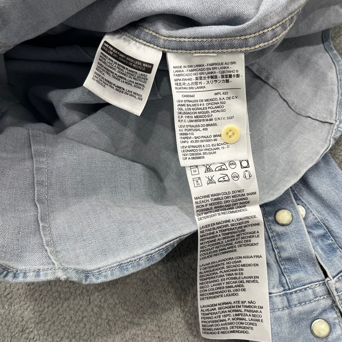 XS 리바이스 데님 웨스턴 셔츠 상품이미지6