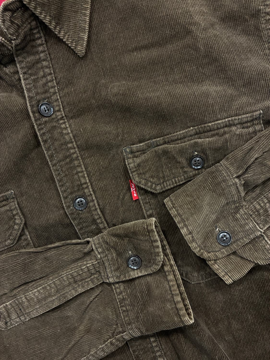 리바이스 레드탭 코듀로이 브라운 셔츠 L 상품이미지6