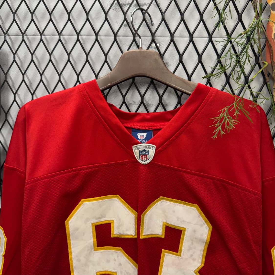 00s 리복 NFL 이큅먼트 온필드 레플리카 반팔 저지 레드 상품이미지5