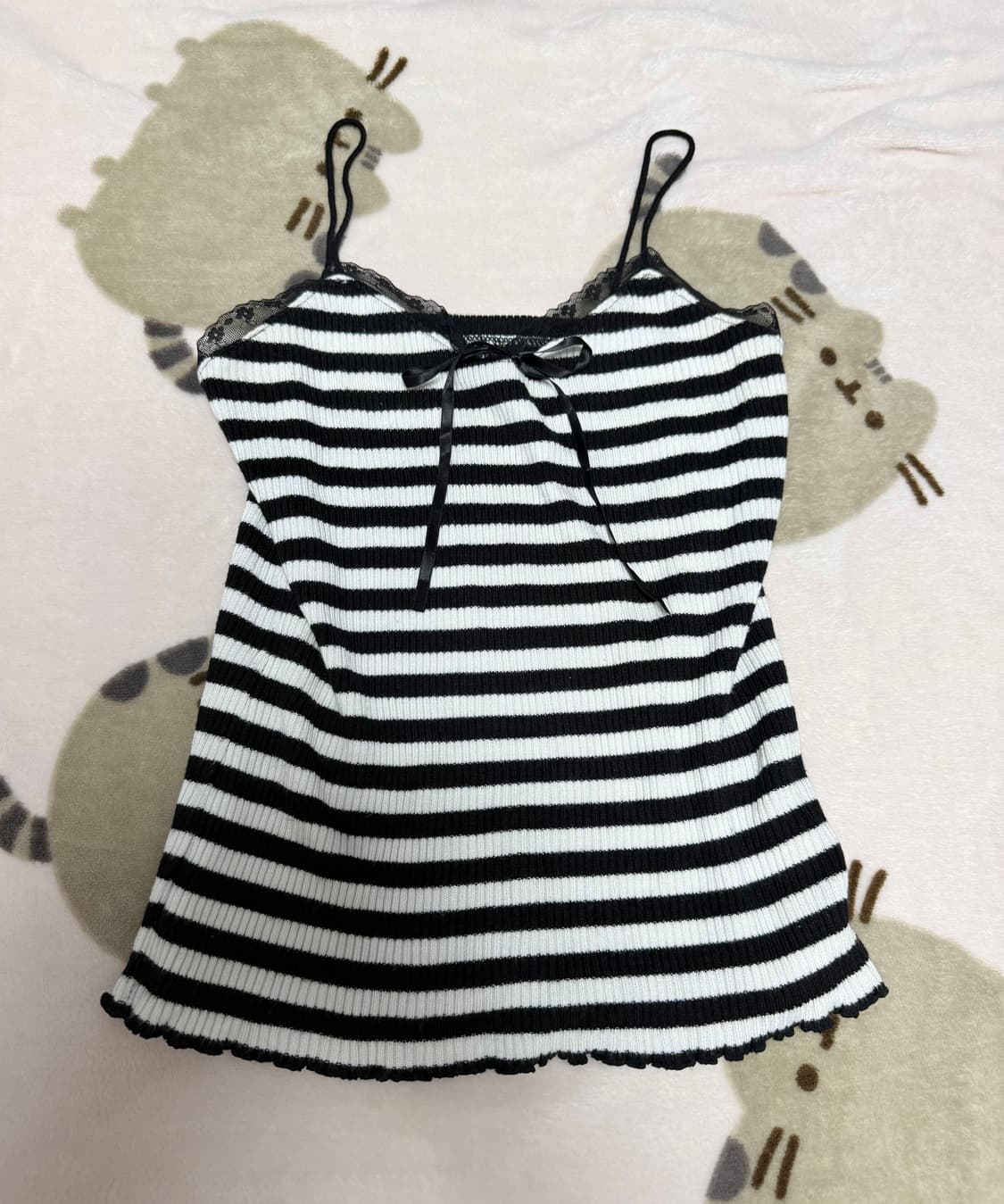 스트라이프 슬리브리스 나시티 상품이미지1