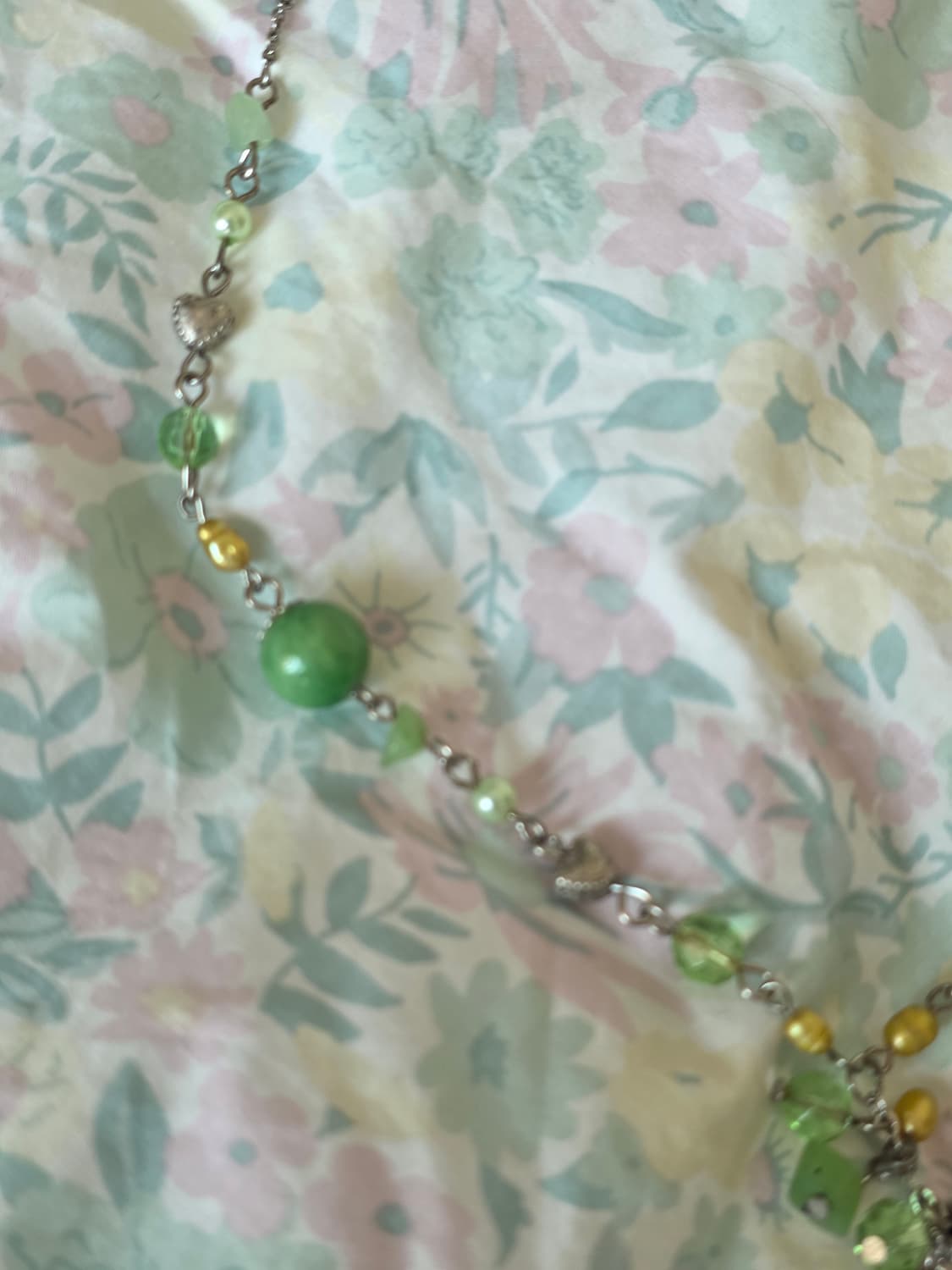 빈티지 페어리 초록 연두 목걸이 상품이미지3