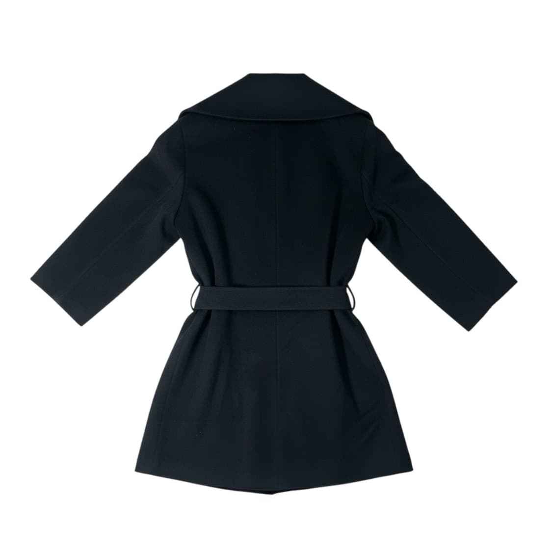 타임 벨트 하프 코트 블랙 상품이미지2