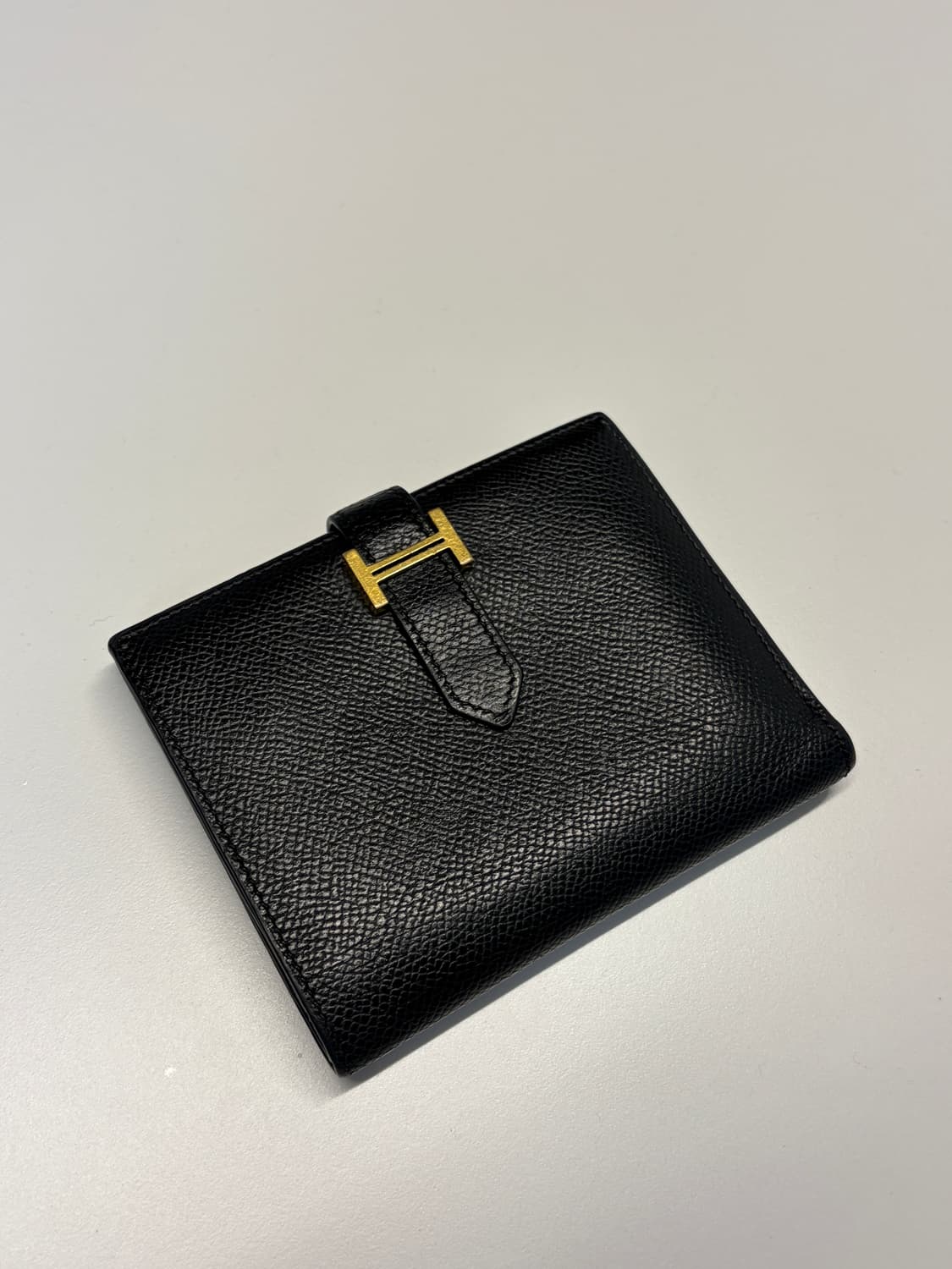 에르메스 베안 반지갑 블랙 금장 상품이미지2