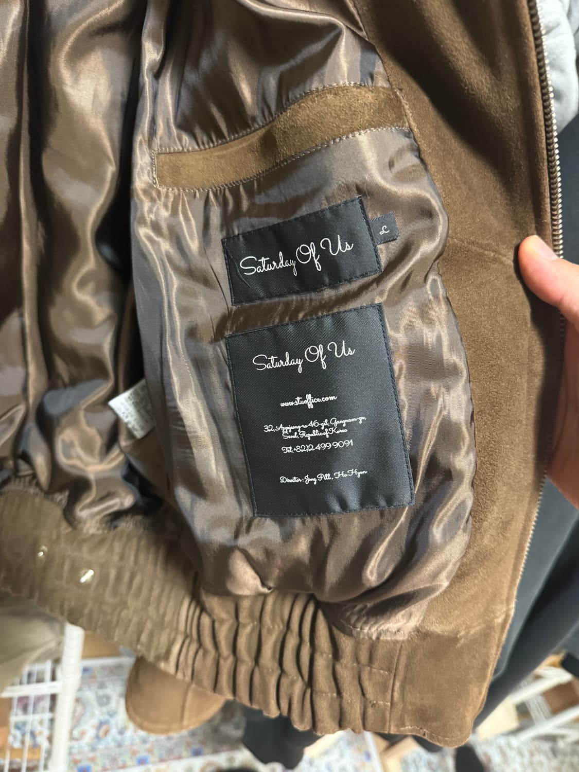 Stu 고트 스웨이드 자켓 (브라운 L) 상품이미지6