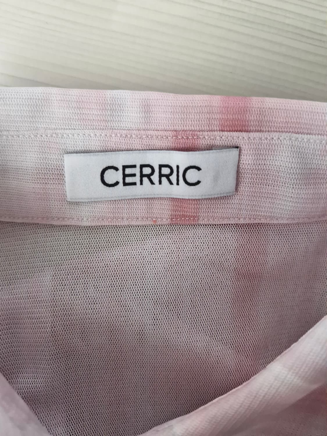 CERRIC 세릭 25S/S 씨쓰루 체크 셔츠 핑크 상품이미지7