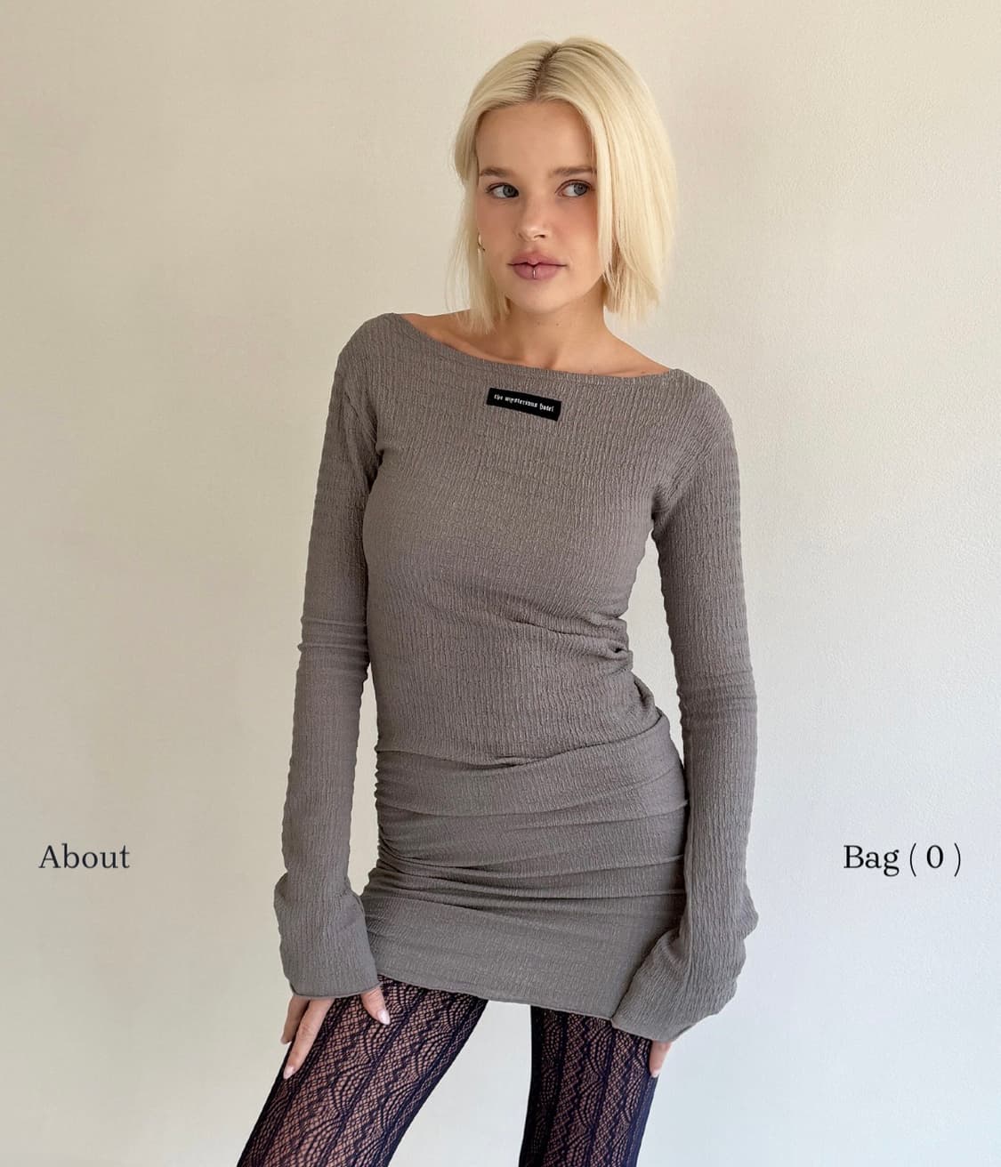 더미스테리어스호텔 언발란스 셔링 원피스 상품이미지1