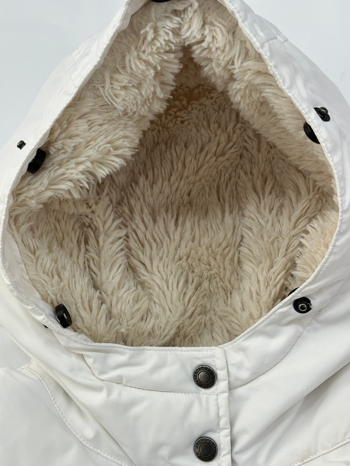 아베크롬비 허리라인 경량 패딩 화이트 러블리 갸루 빈티지 양털 그런지 상품이미지6