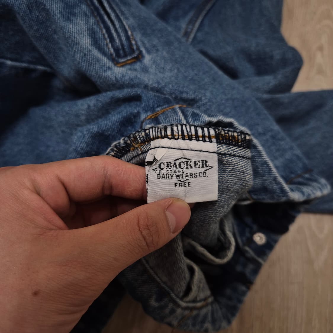 CRACKER 크래커 싱글 데님 청자켓 FREE 상품이미지5