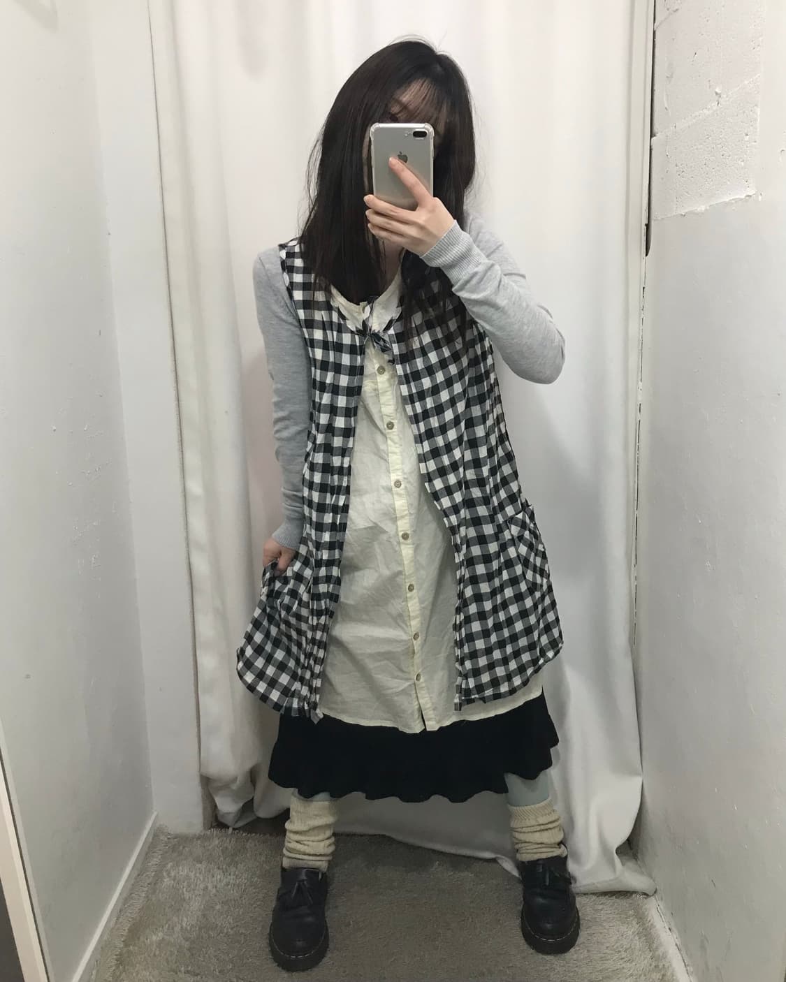 ♫ 깅엄체크 하구미 코디 🏁 상품이미지3