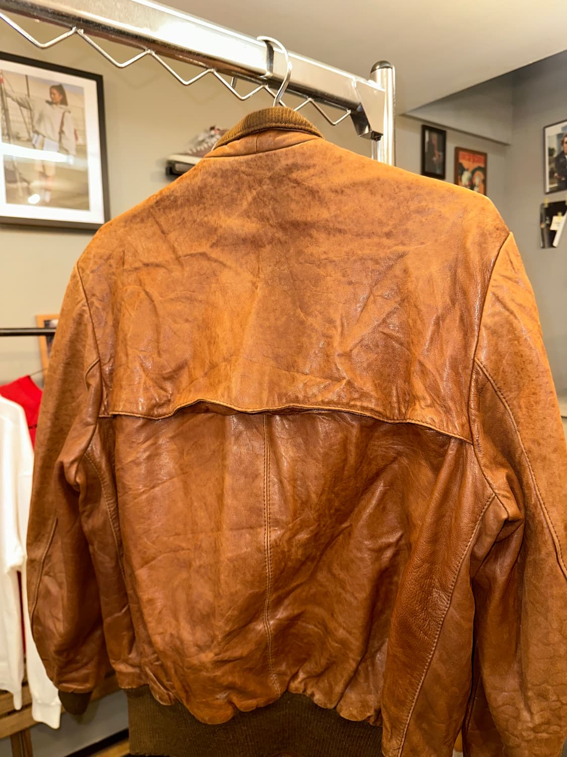 80-90’s London Fog real leather aged jac 상품이미지7