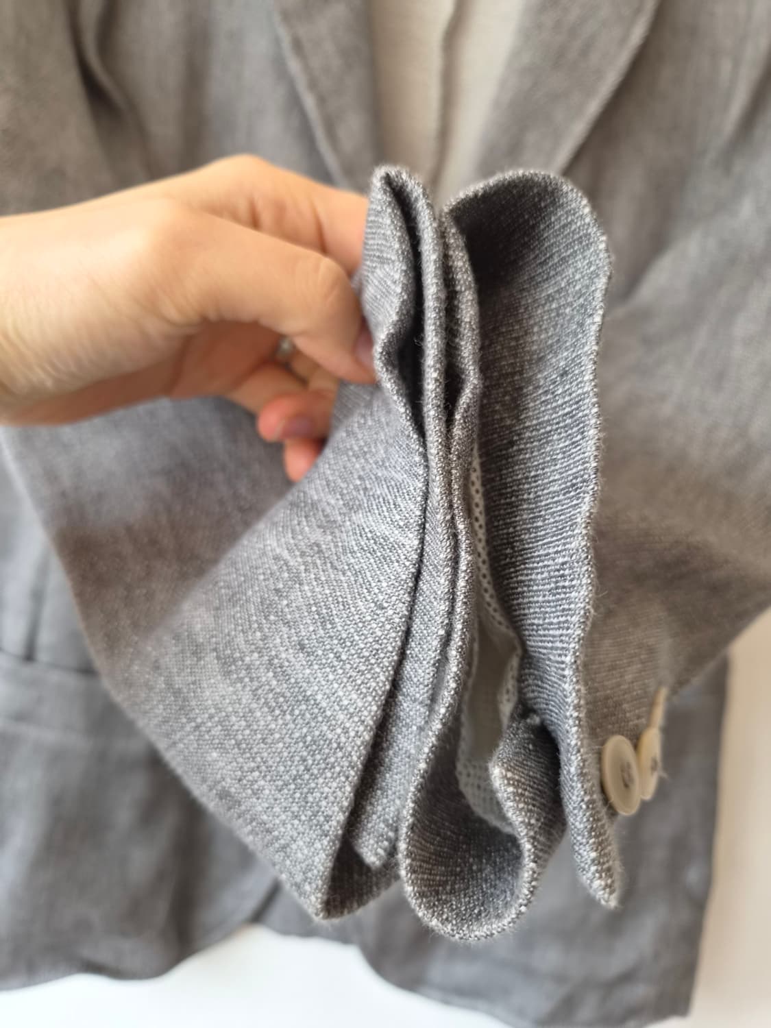 다니엘레 피에솔리 시리즈 남녀공용 그레이린넨자켓 95사이즈 상품이미지5