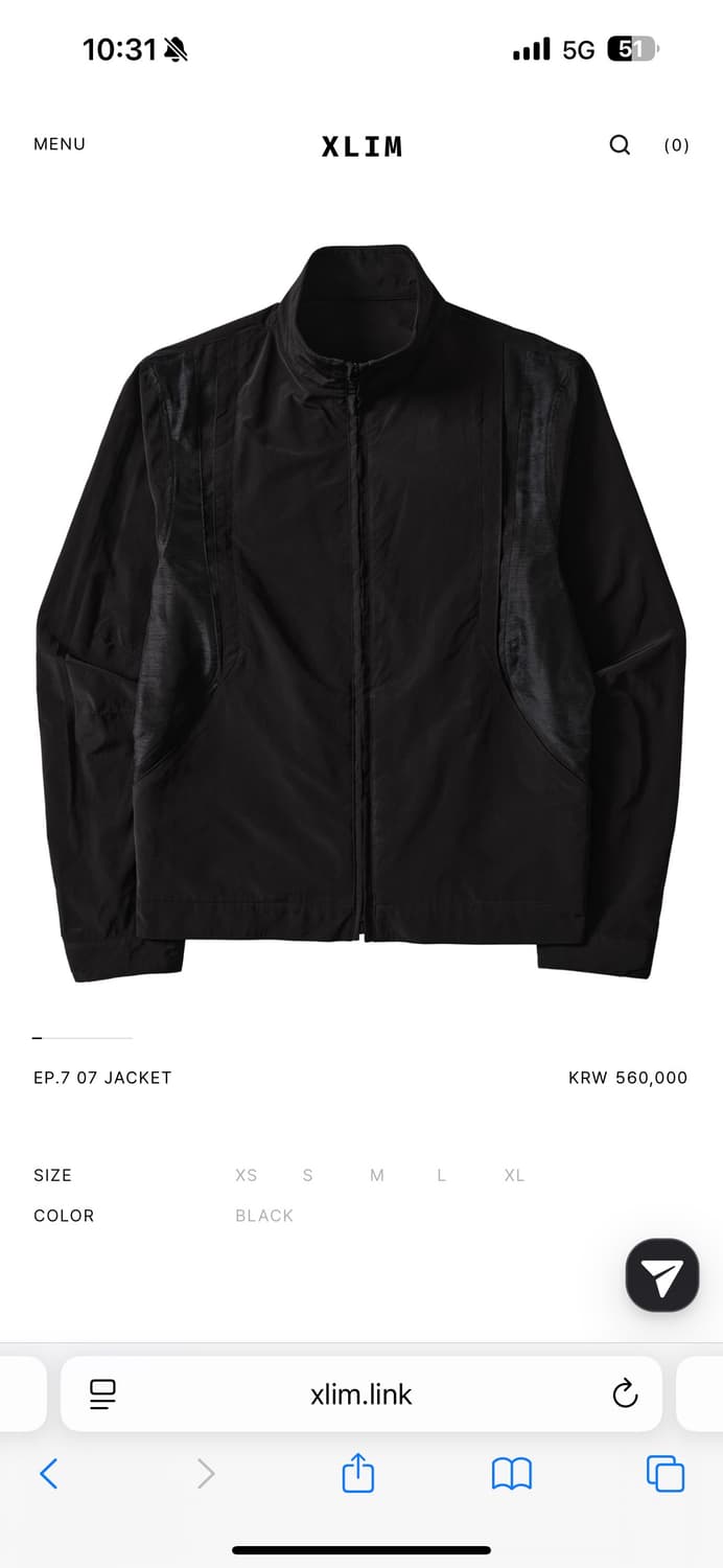 (M) 엑슬림 ep7 블랙 자켓 상품이미지1