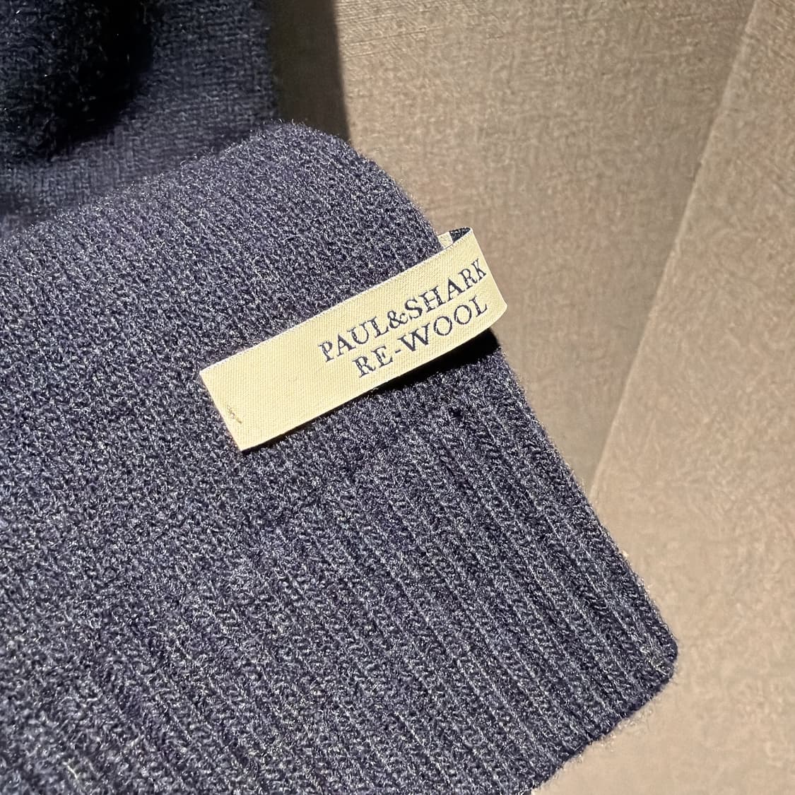 (정품/새상품) 폴앤샤크 남성 네이비 하프집업 울 니트 상품이미지4