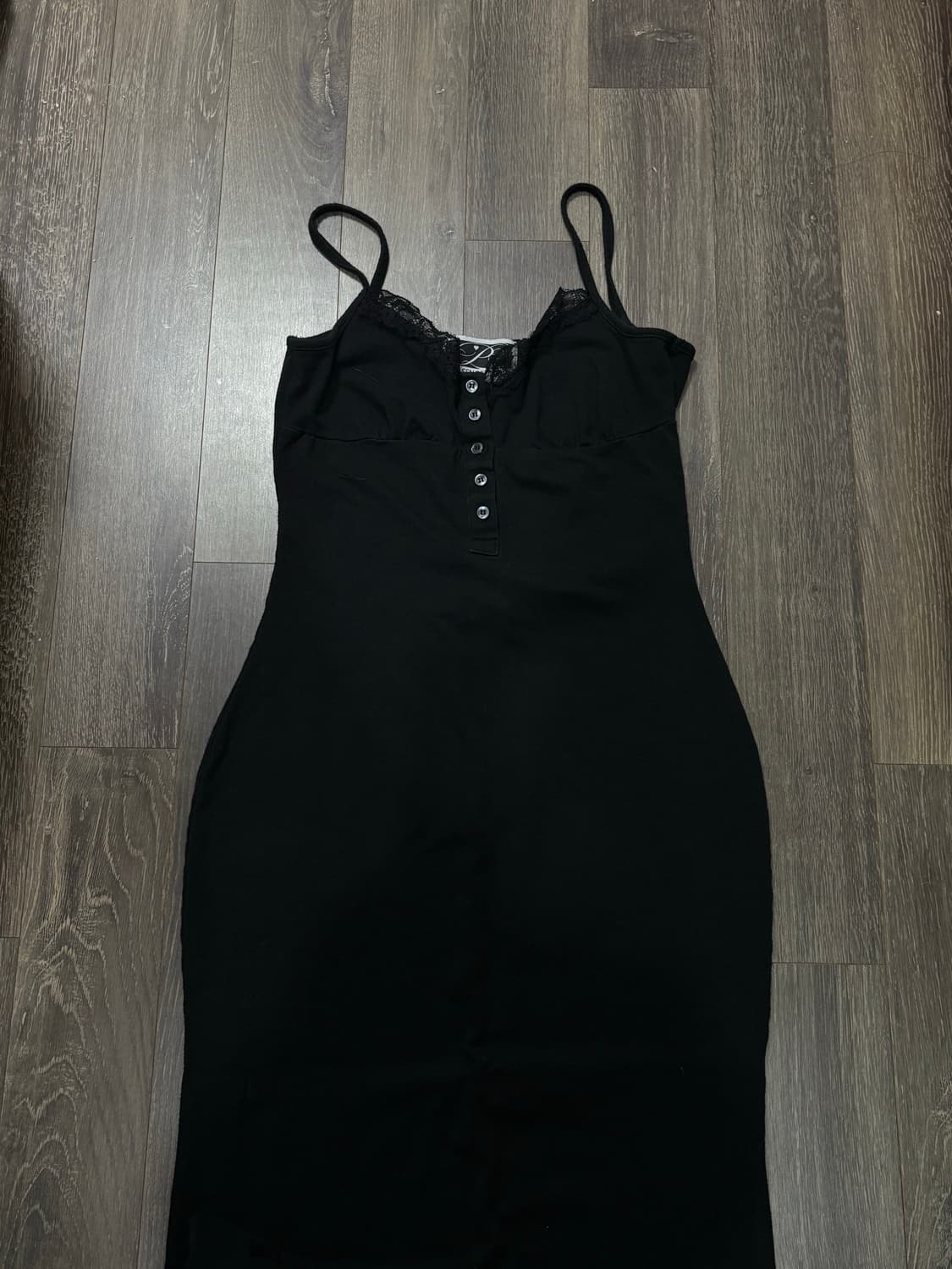 Anny Lace Button Dress (long ver.) 블랙 상품이미지2