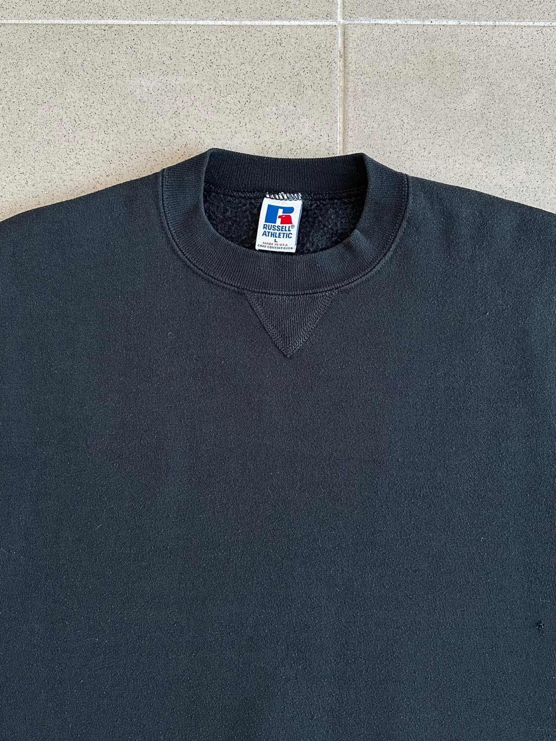 90s 빈티지 러셀 스웻셔츠 블랙 L USA 상품이미지4