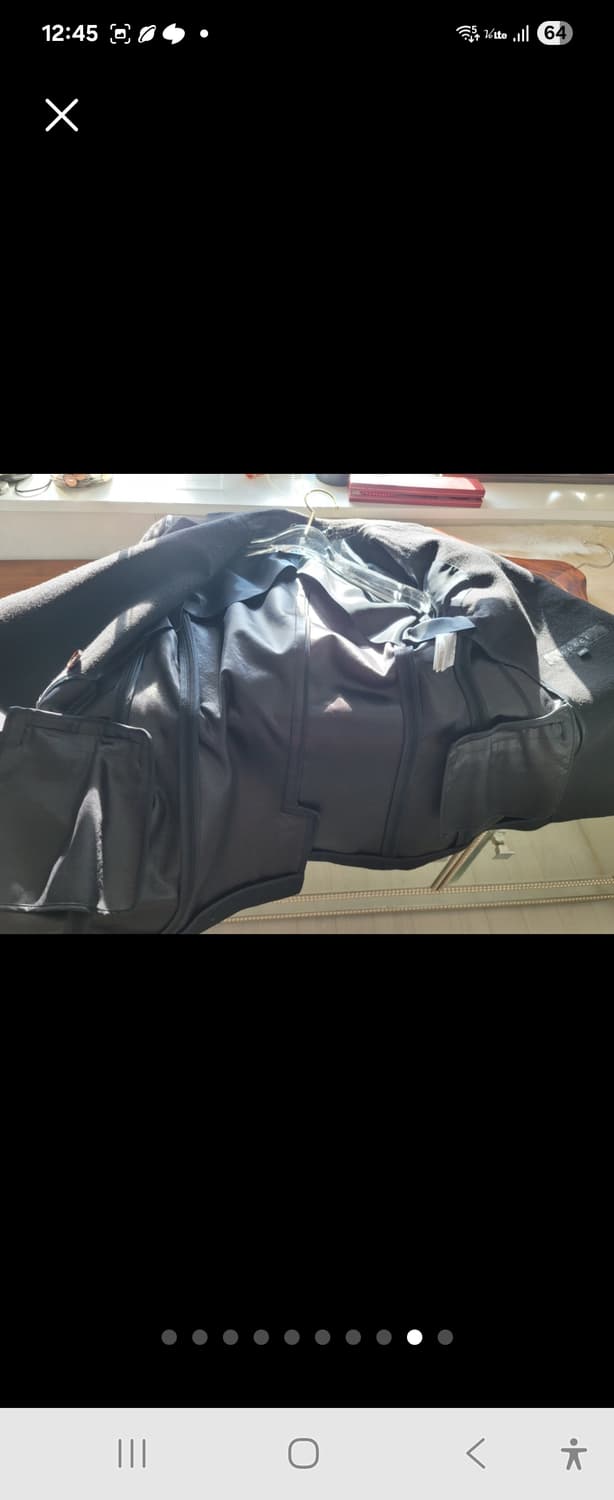 명품 구찌 정품 블랙 울 가죽라인 실크포인트 자켓 38(44-날씬66) 상품이미지9