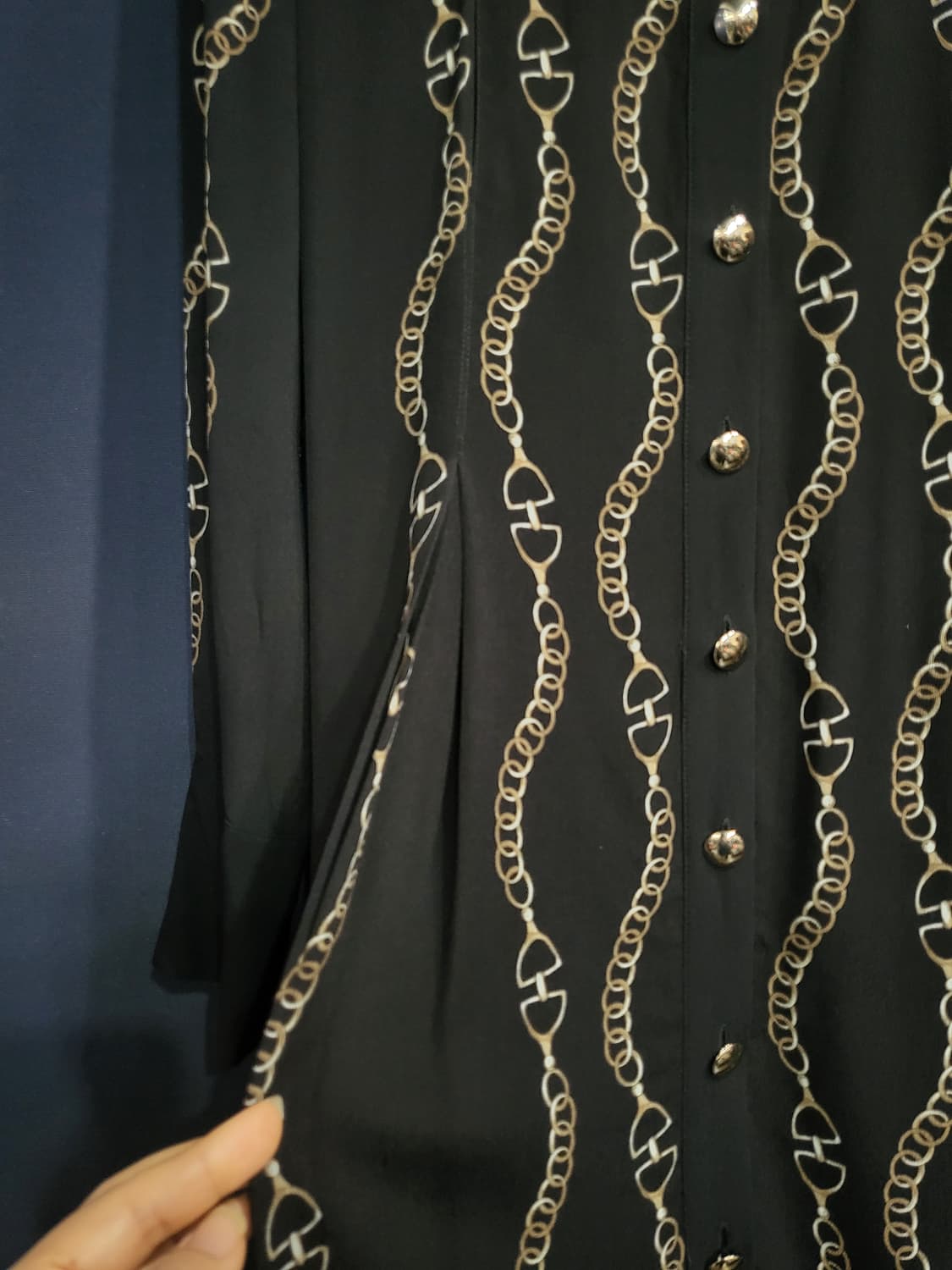 마시모두띠 체인 패턴 벨트 원피스 상품이미지4