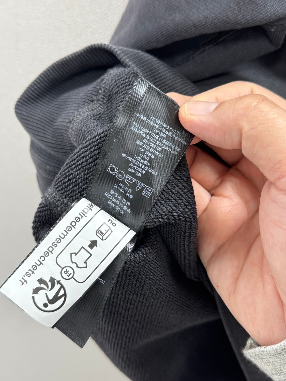 더블알엘 프렌치테리 블랙 맨투맨 스웻셔츠 / L 상품이미지7