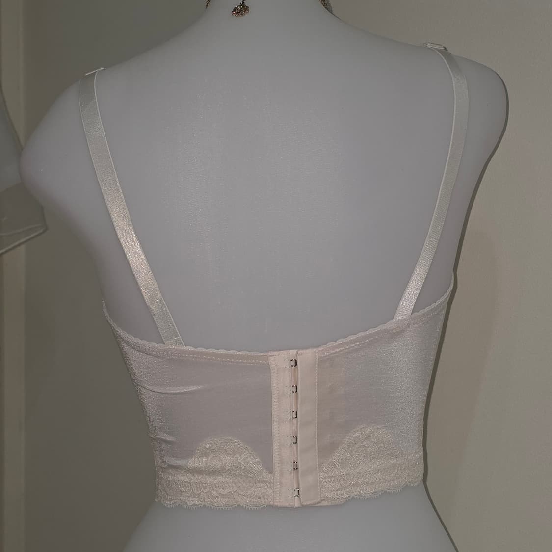 일본빈티지) 히메갸루st 핑크새틴 딸기우유 로맨틱 레이스 웨딩코르셋브라 상품이미지4