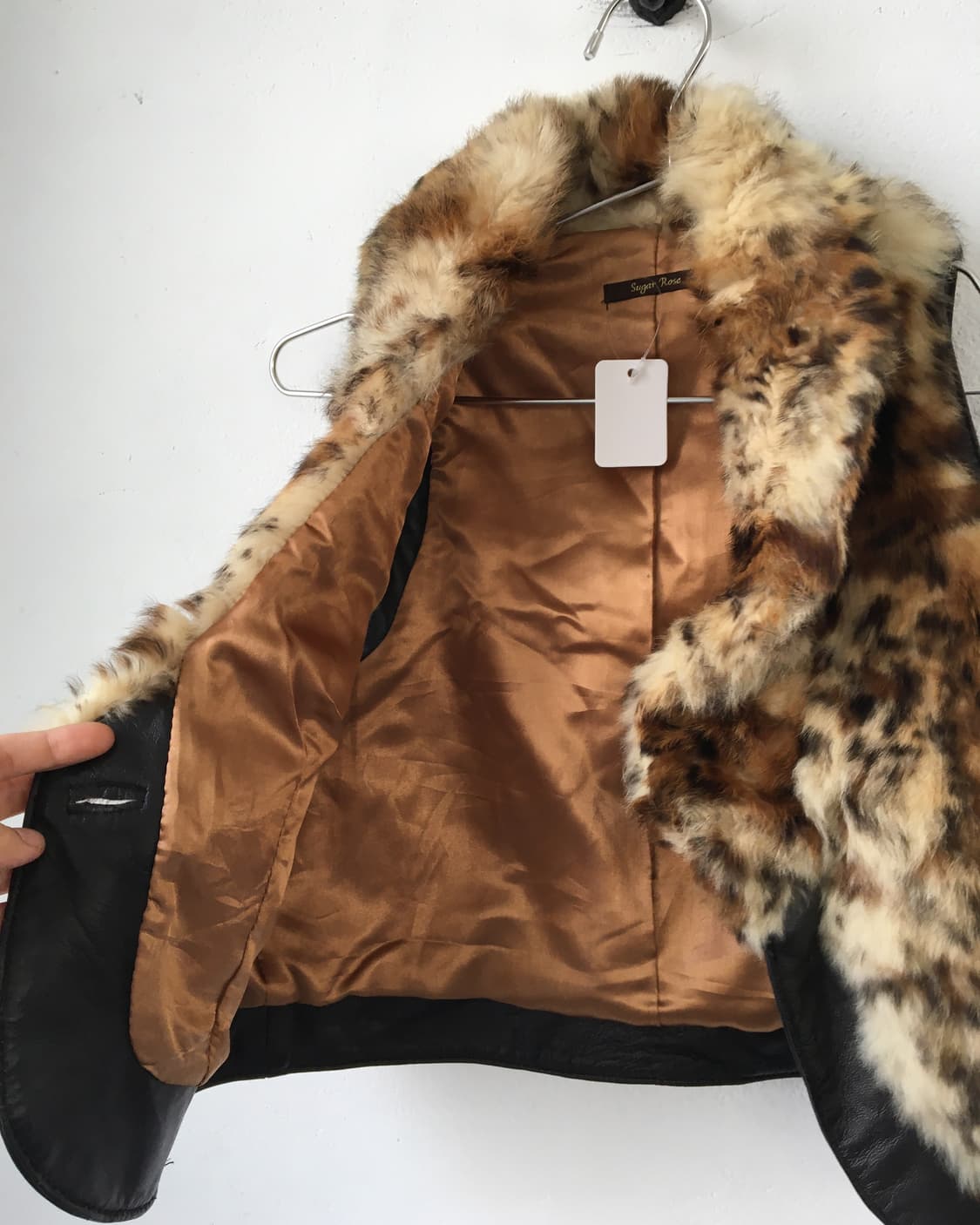 Leopard pattern fake fur vest 상품이미지2