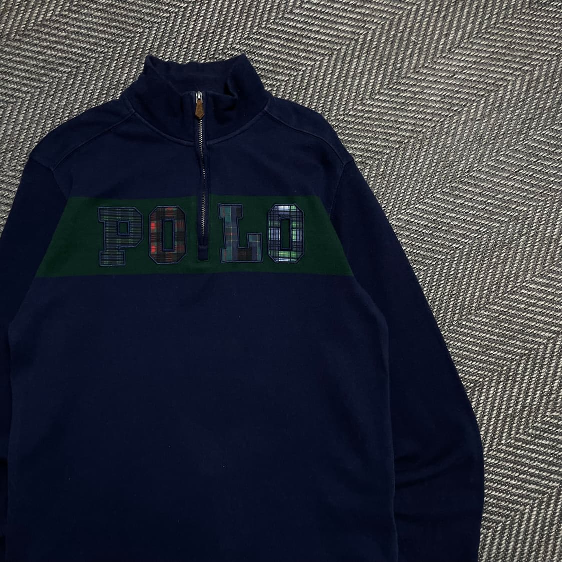 폴로 랄프로렌 빅로고 풀오버 하프 반집업 맨투맨 y 5086 상품이미지4