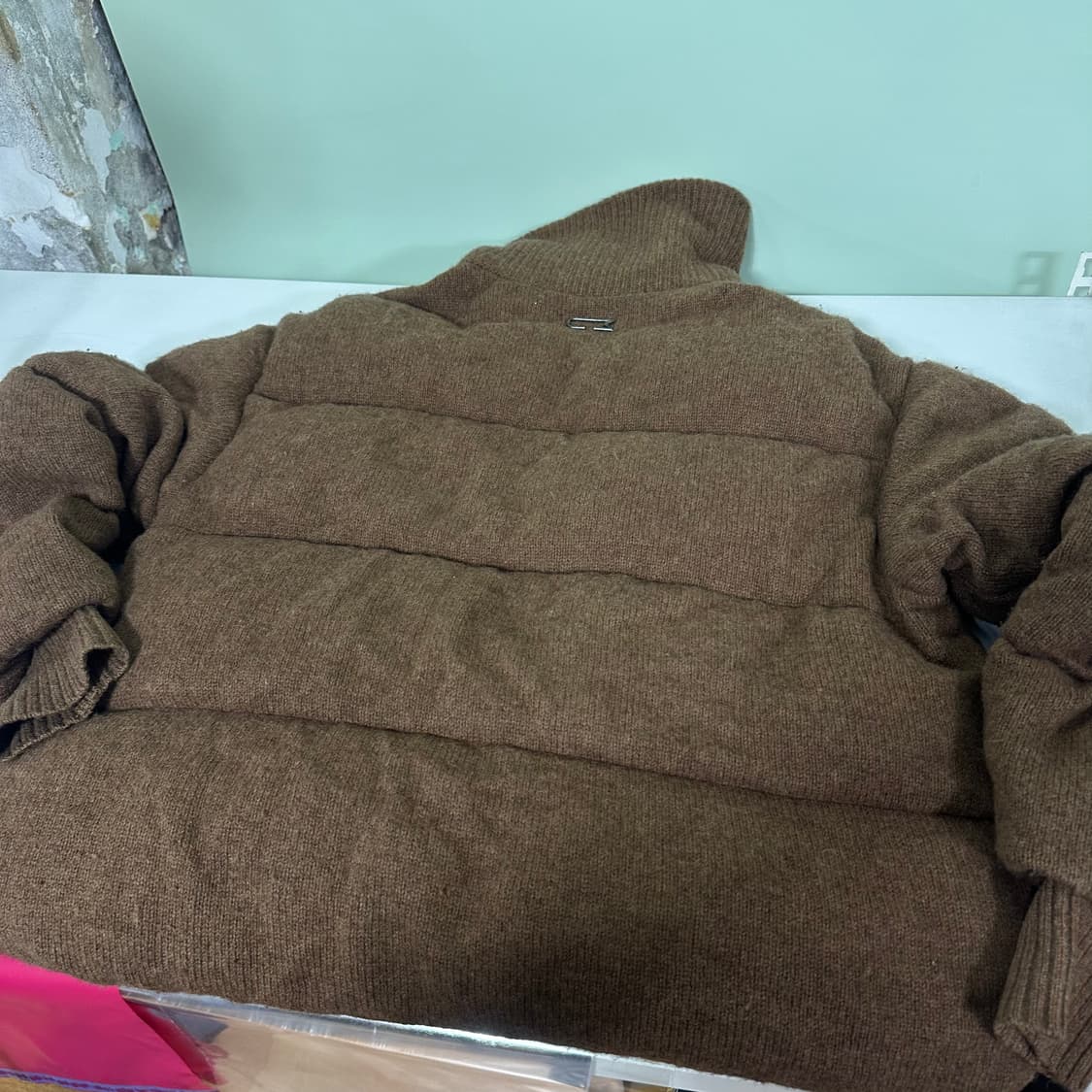 L 우마뭉 브라운 니트패딩 상품이미지8