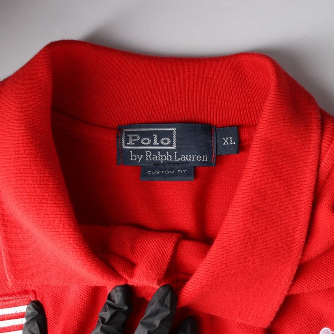 폴로 랄프로렌 USA 빅포니 레드 카라 반팔티 XL 상품이미지5