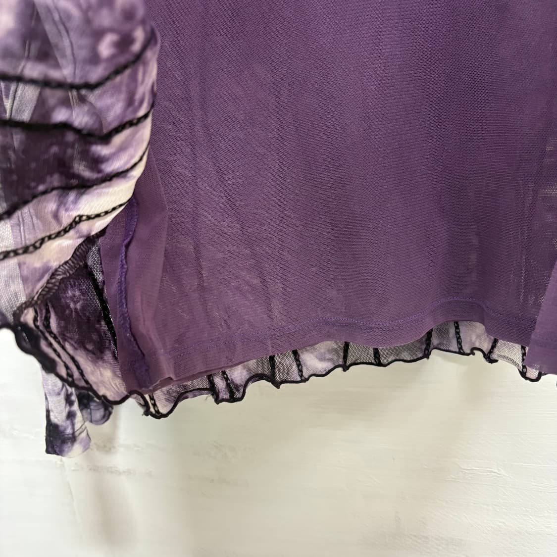 JPN vintage 퍼플 타이다이 시스루 롱 슬리브  상품이미지5