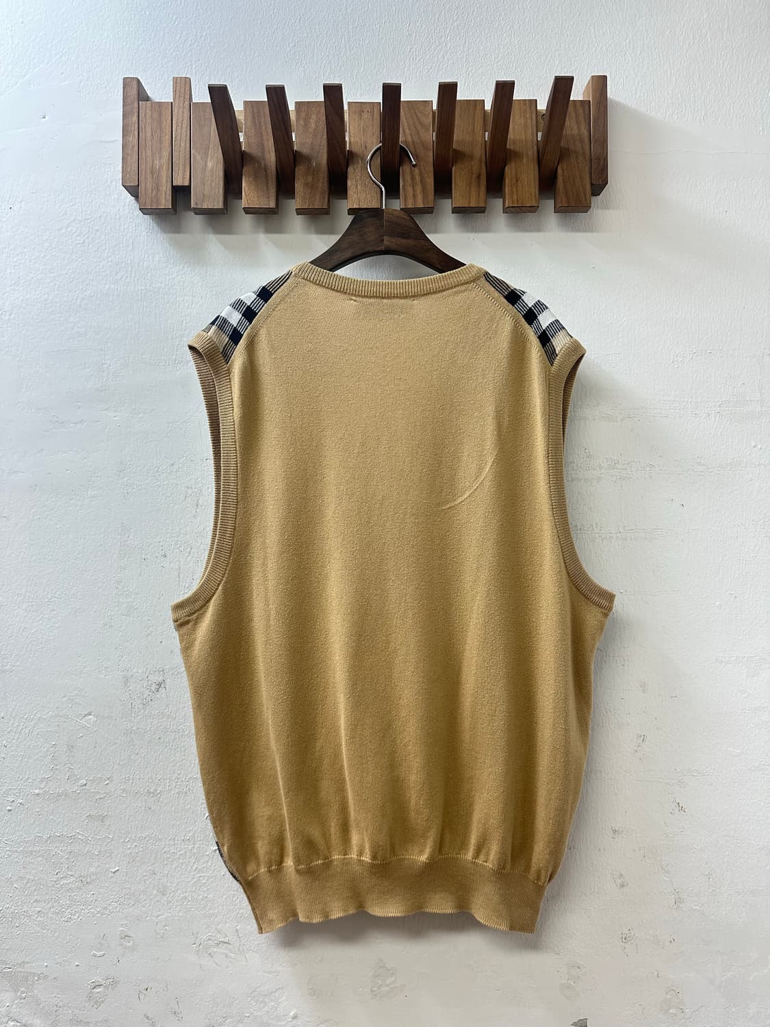 드라이완료 Burberry 버버리 울 혼방 노바체크 니트 베스트  상품이미지5