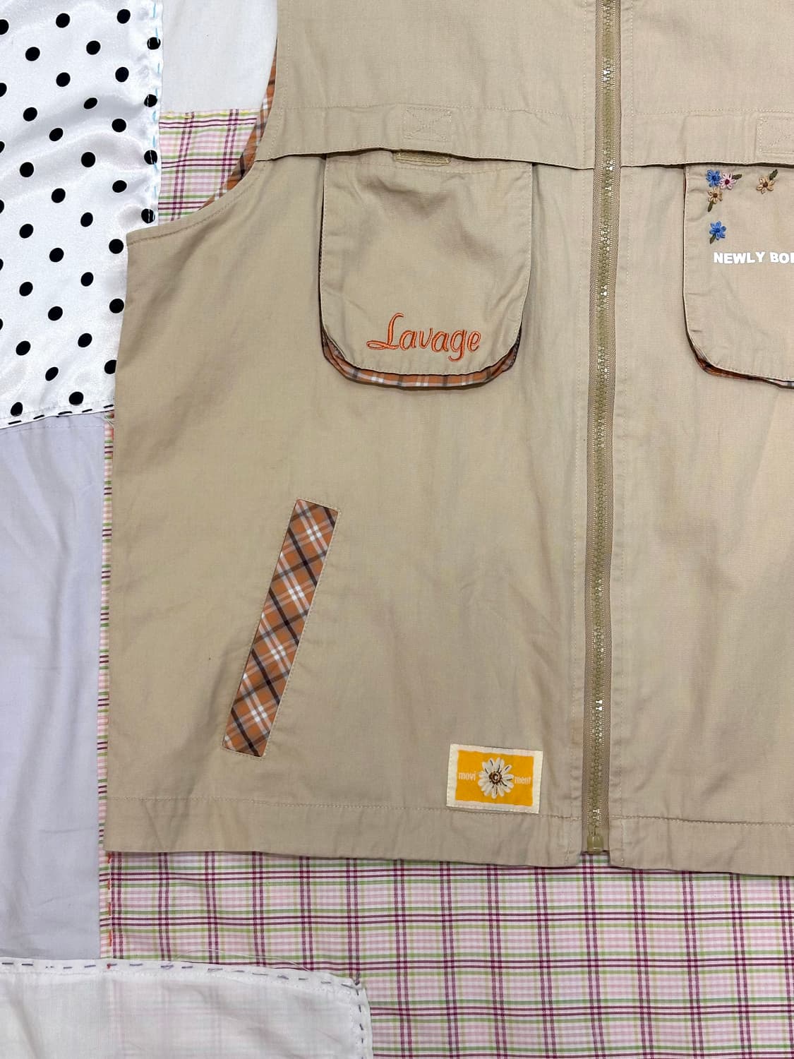 ⊹ Vintage Floral Check Vest 상품이미지9