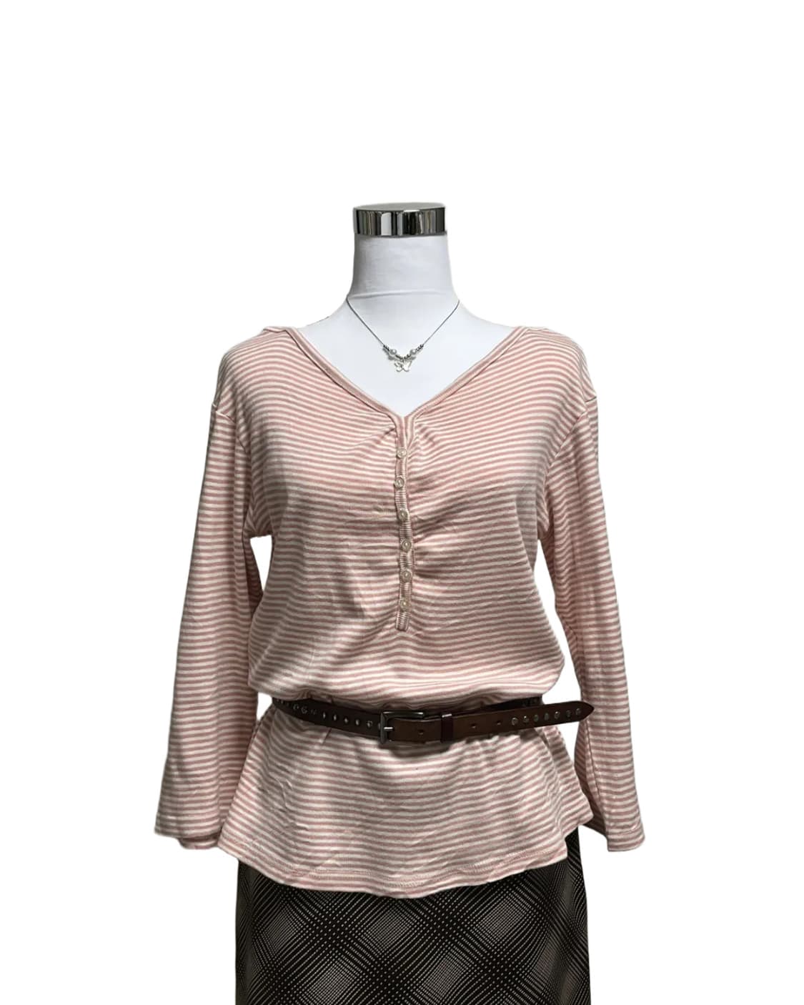 Pink stripe t shirt 상품이미지5