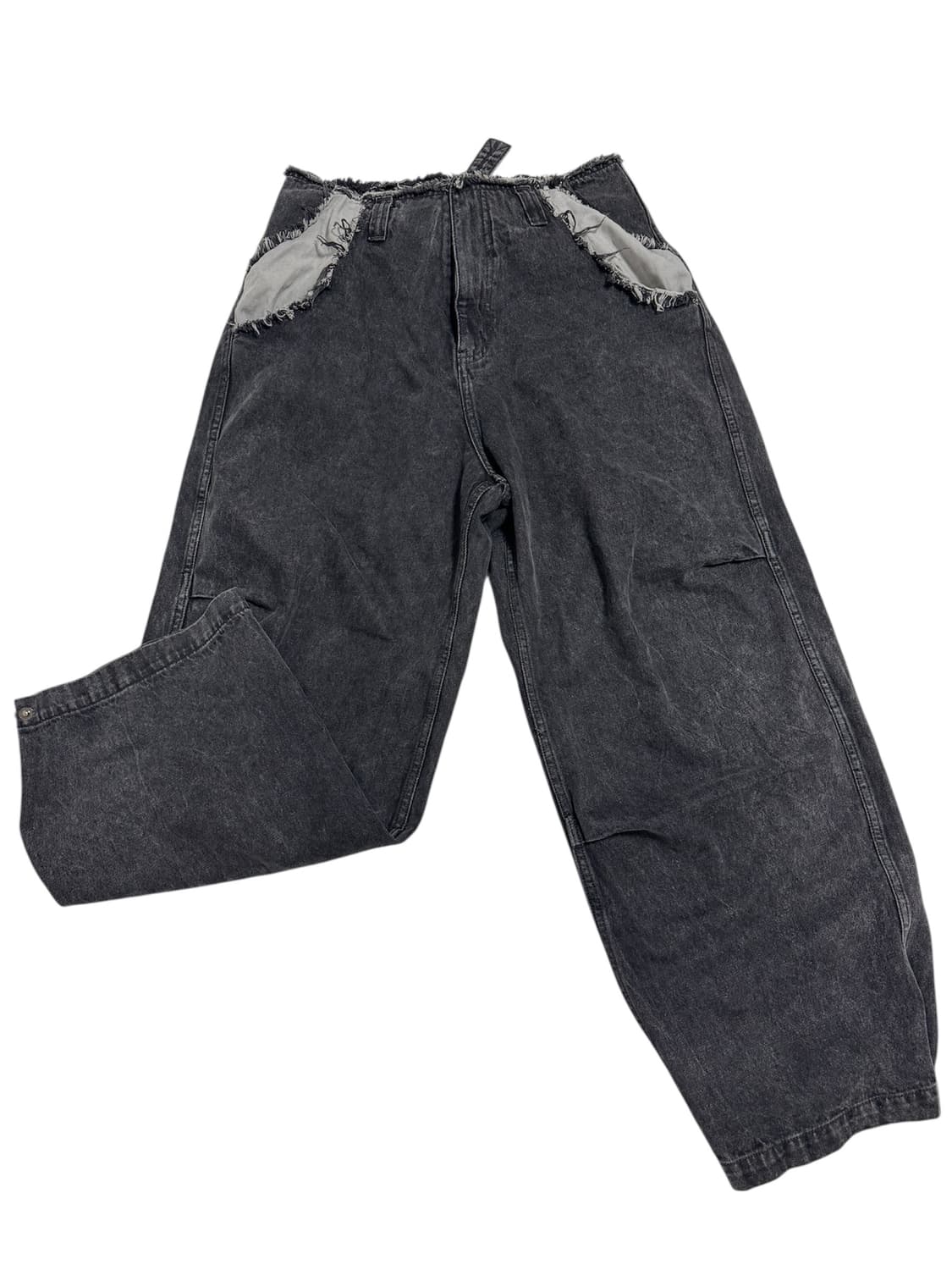 샵페어리 cut-off denim maxi pants (black) 상품이미지2