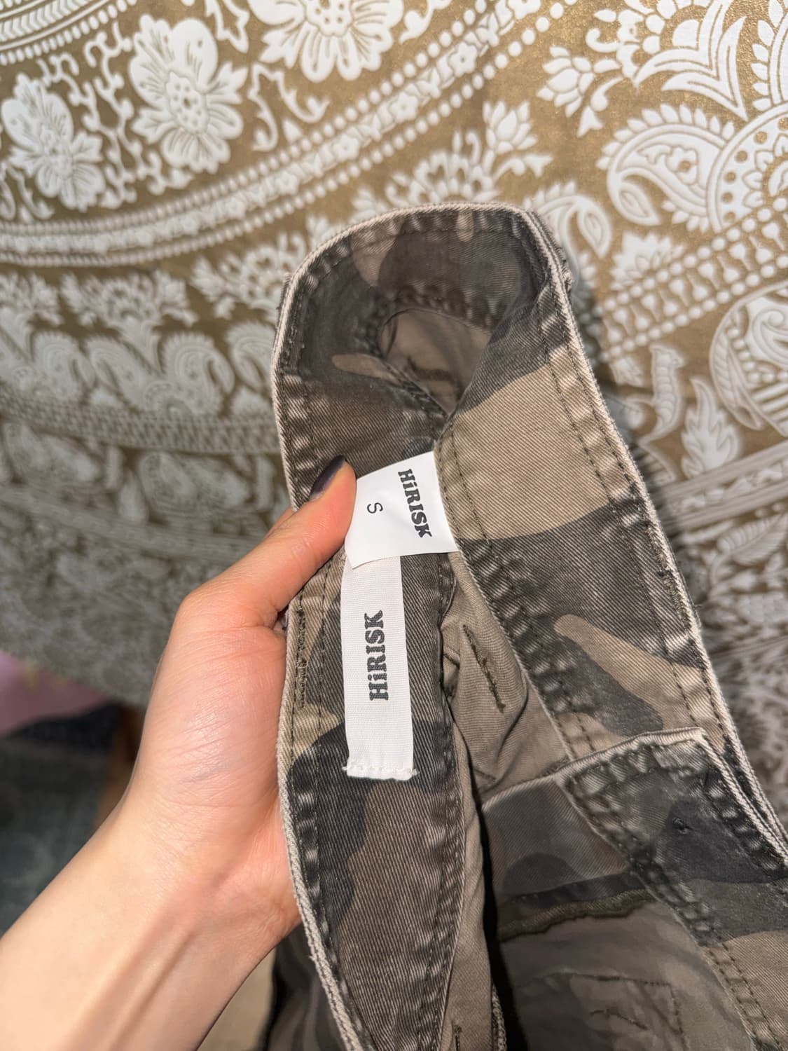 빈티지 지퍼 디테일 카모 카고팬츠  상품이미지7