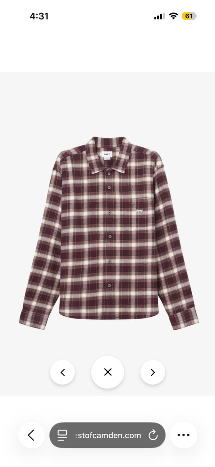 새상품) 오베이 셔츠 L 상품이미지1