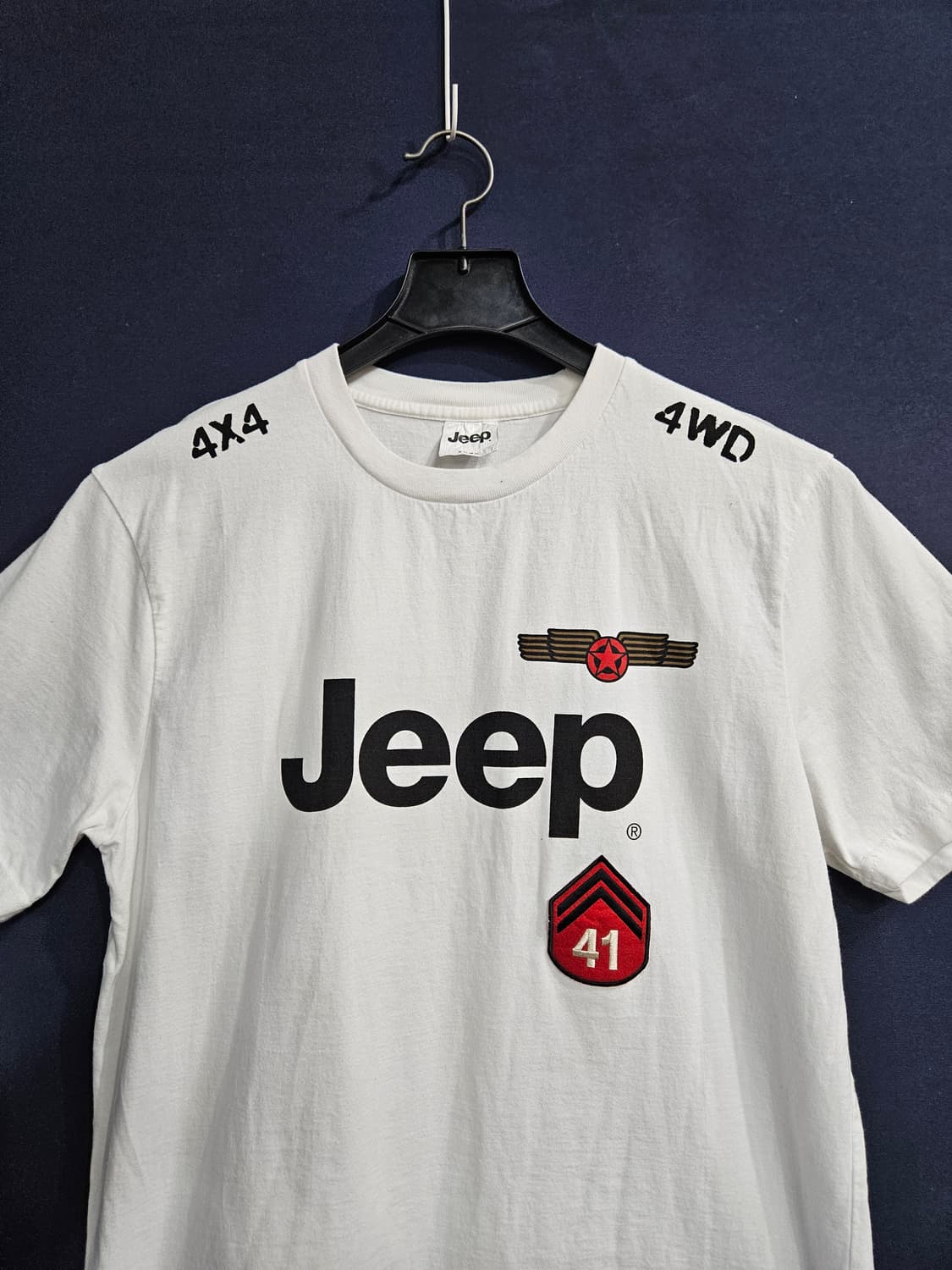 지프 프린팅 화이트 남성 100 반팔티  상품이미지6