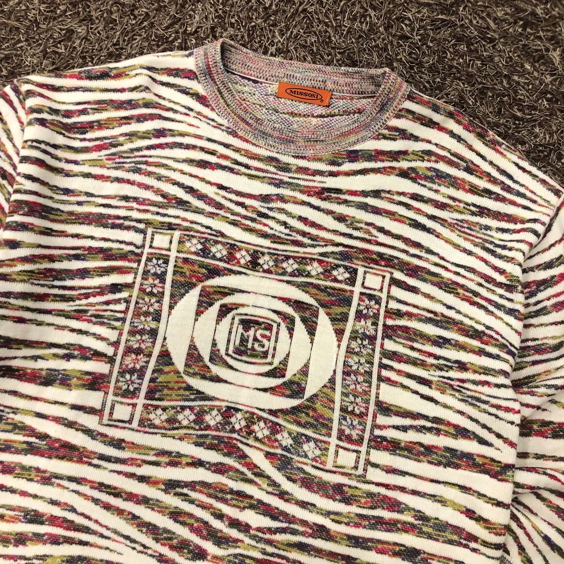 미쏘니 멀티컬러 패턴 니트 상품이미지2