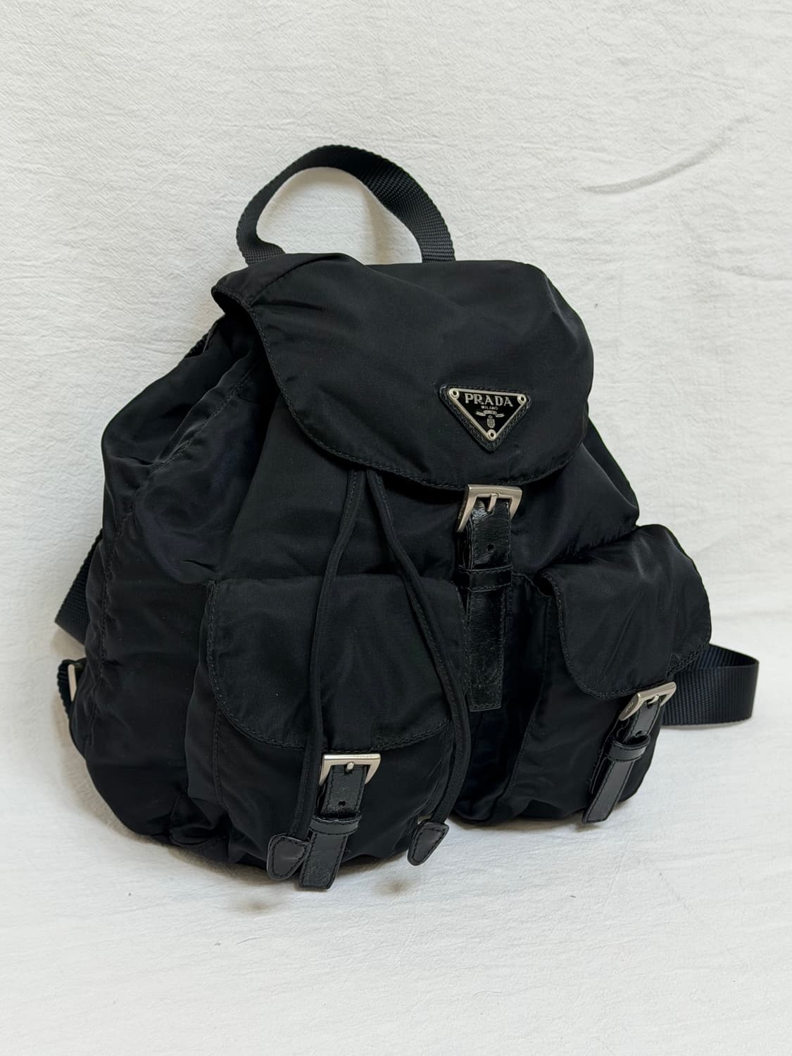 정품 프라다 포코노 나일론 투포켓 스몰 블랙 상품이미지3