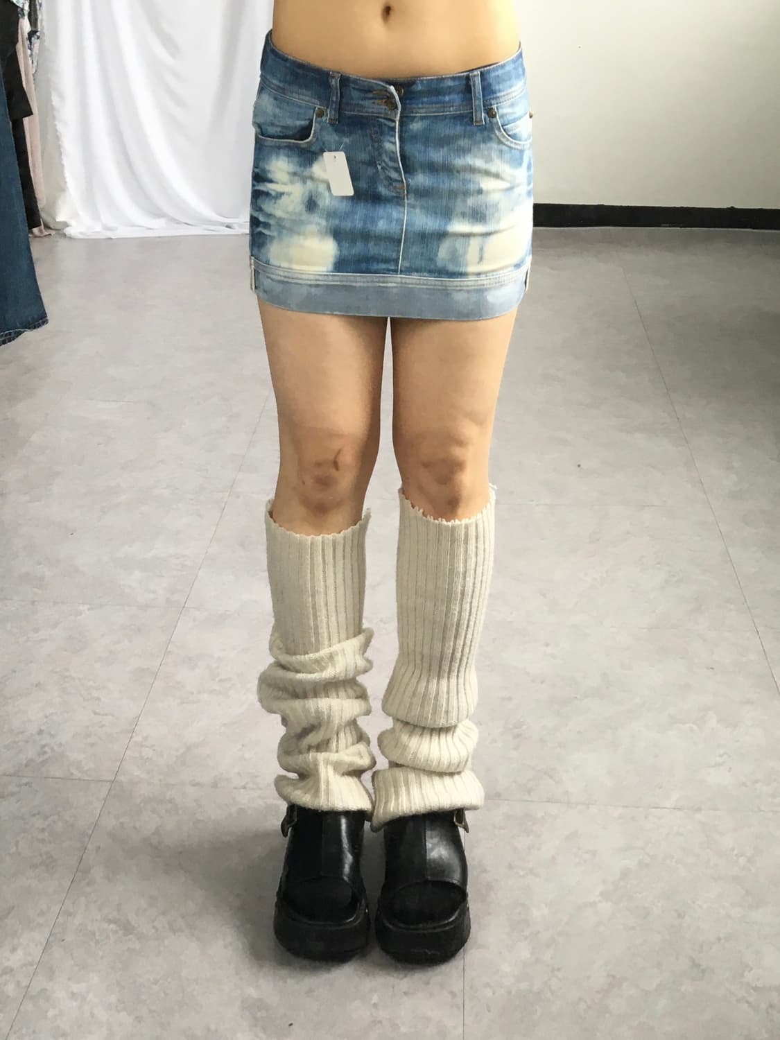 Washing denim skirt 상품이미지1