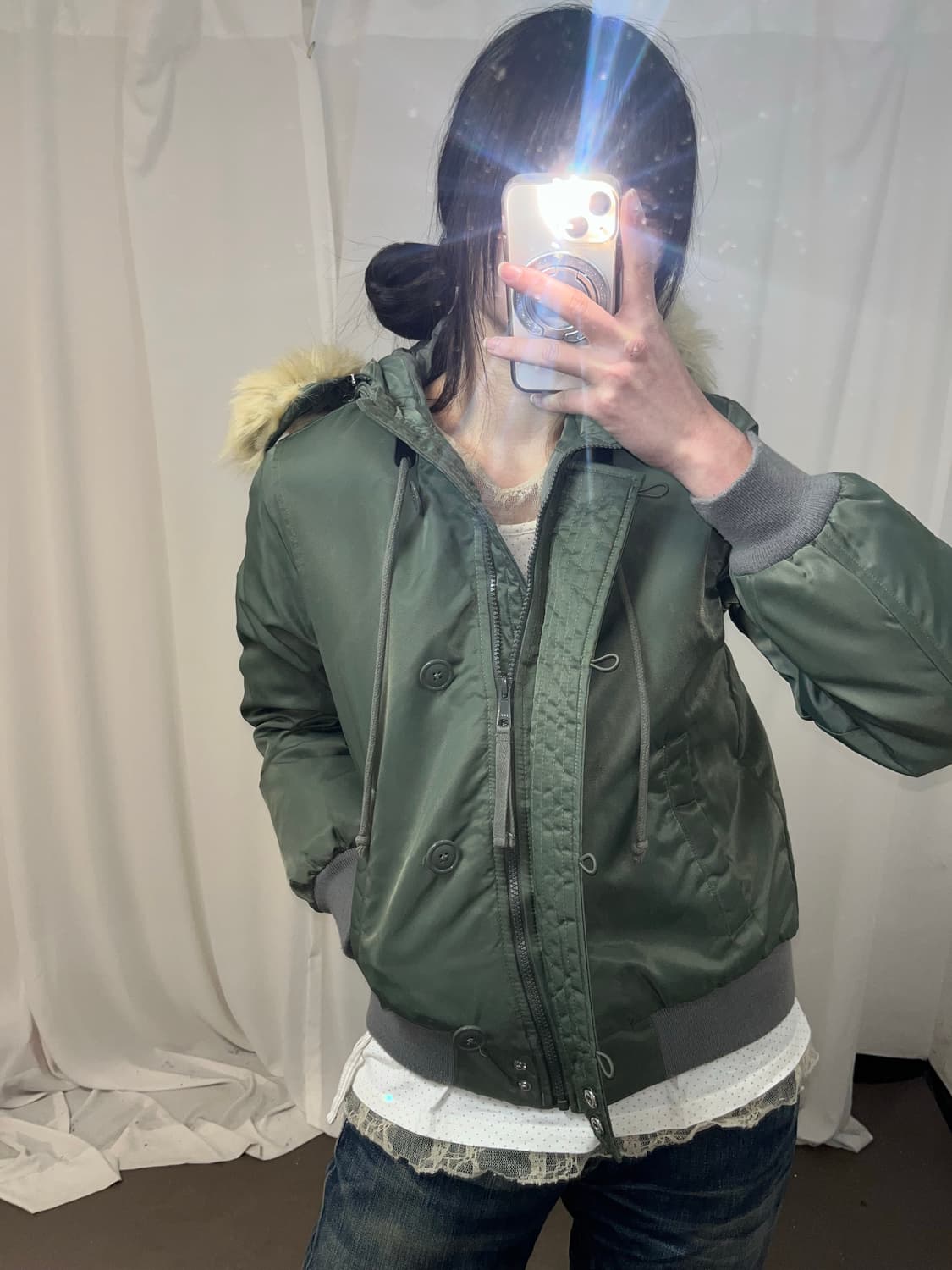 Levis 카키 울프죠 점퍼 상품이미지3