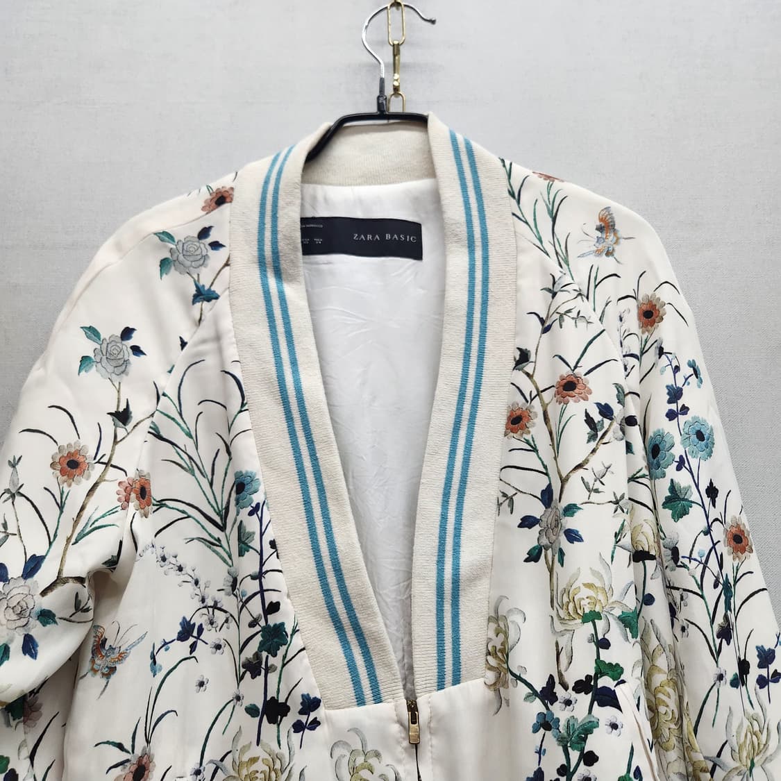 자라 봉황 자수/플라워 패턴 스카잔 자켓 XS(M) 상품이미지3
