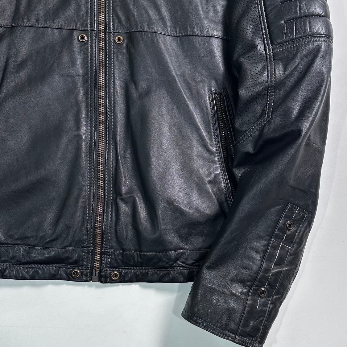 지스타 로우 가죽 바이커 자켓 상품이미지5