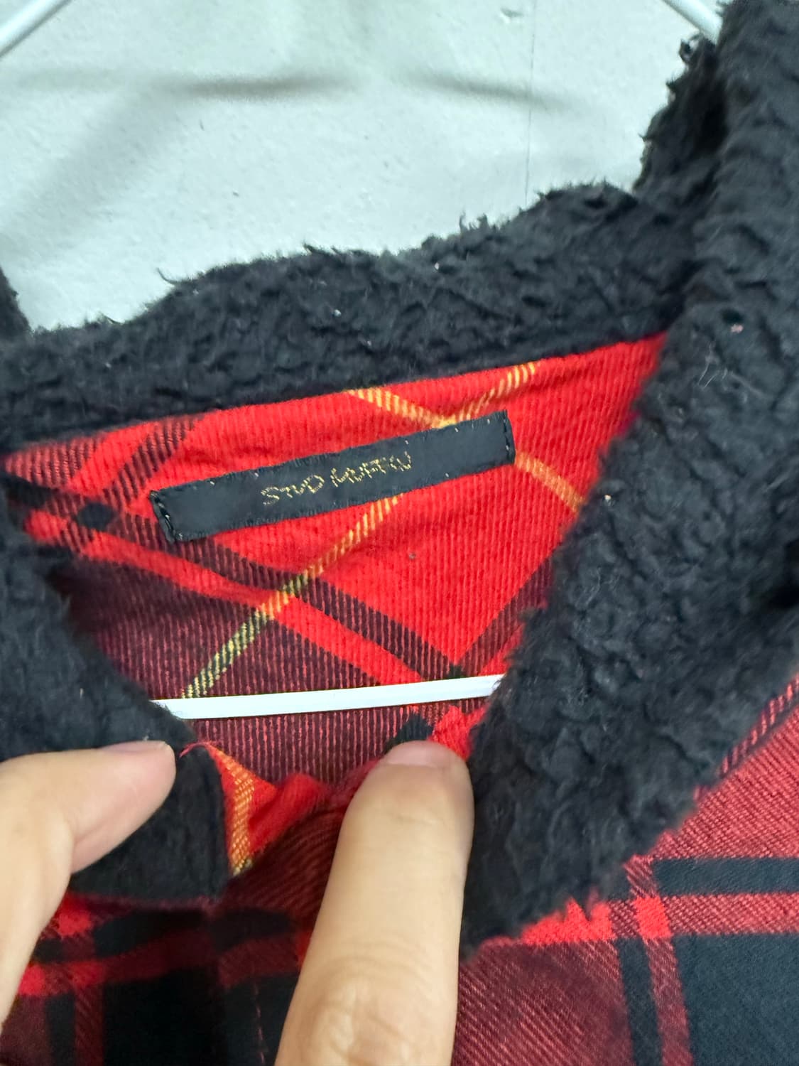 스터드머핀 타탄체크 후드자켓 새상품 상품이미지5