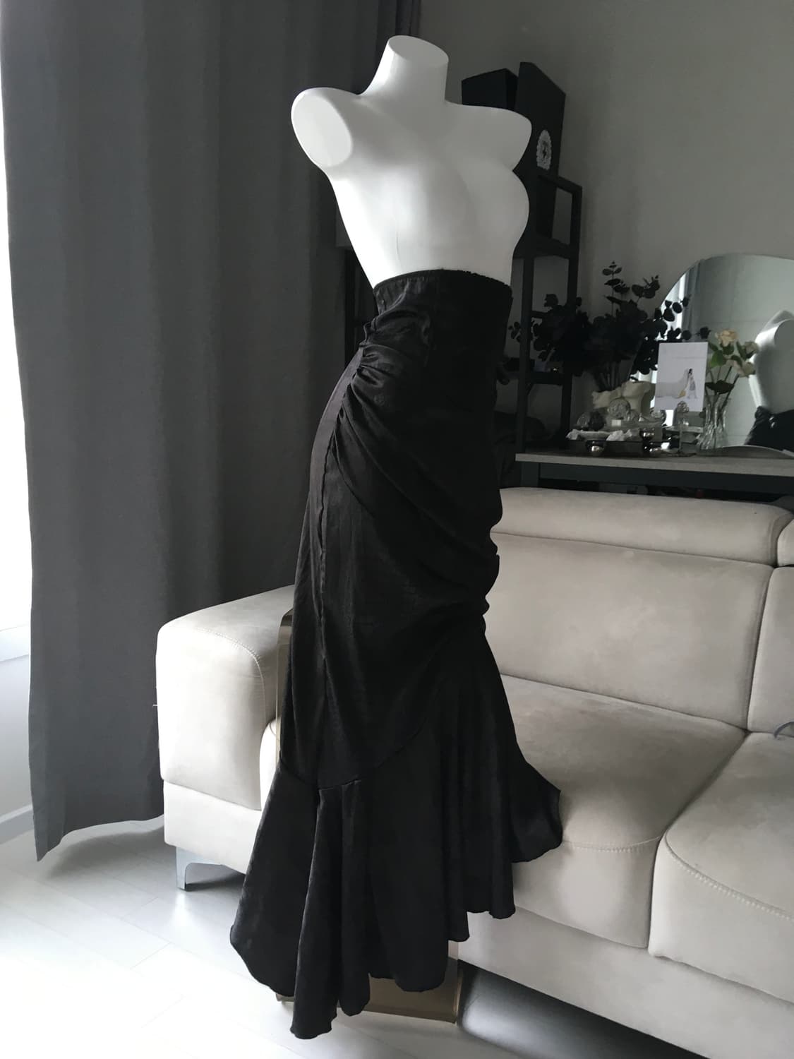 ༒ Gothic drape long skirt 상품이미지2