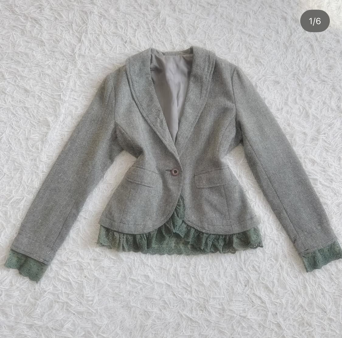 일브 회색 프릴 자켓 상품이미지1