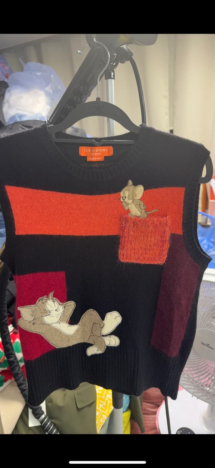 ICE HISTORY 톰과 제리 니트 조끼 M 상품이미지1