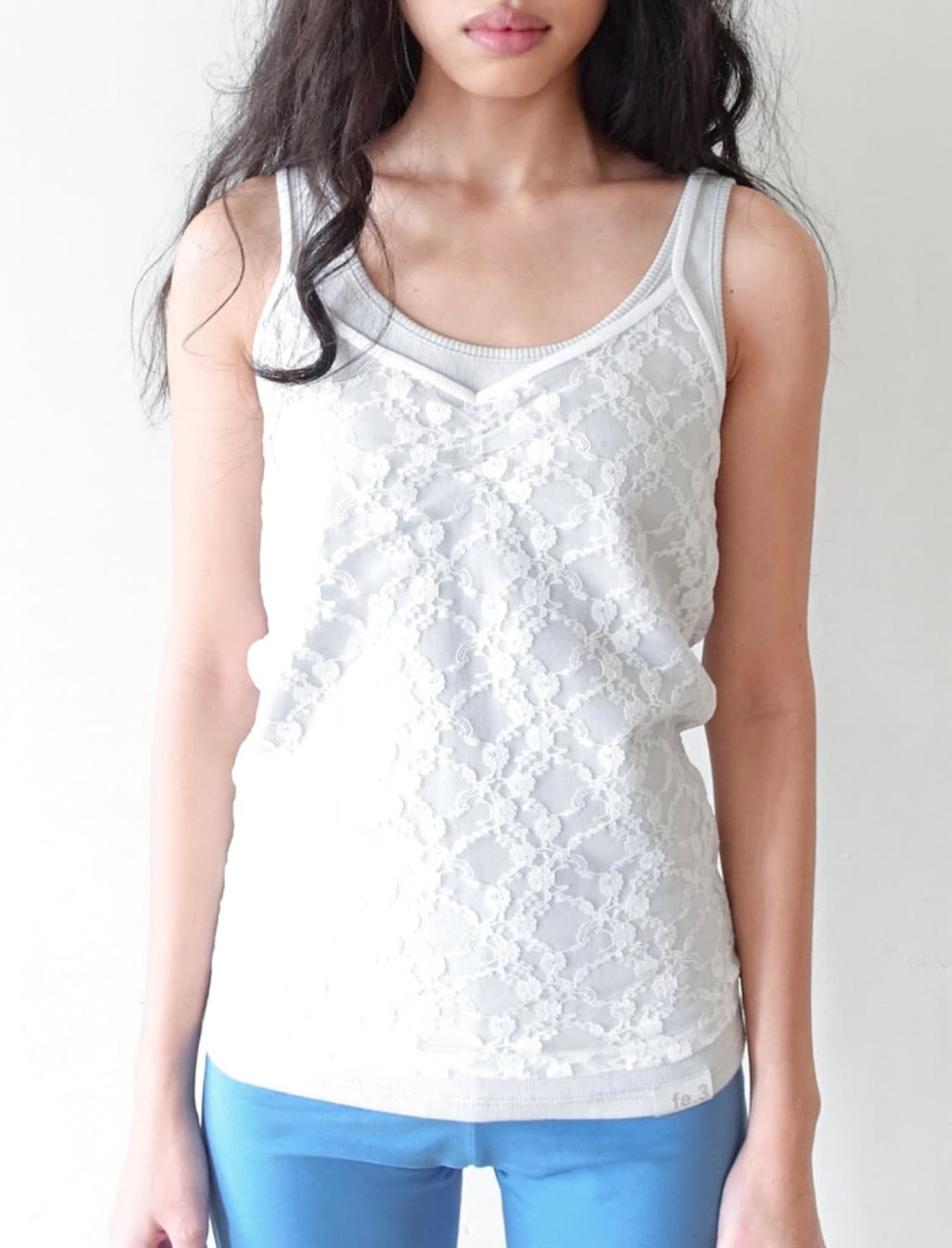 새상품) 샵페어리 레이스 슬리브리스 아이보리 상품이미지1